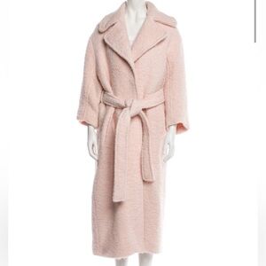 Acne studios pink Boucle coat